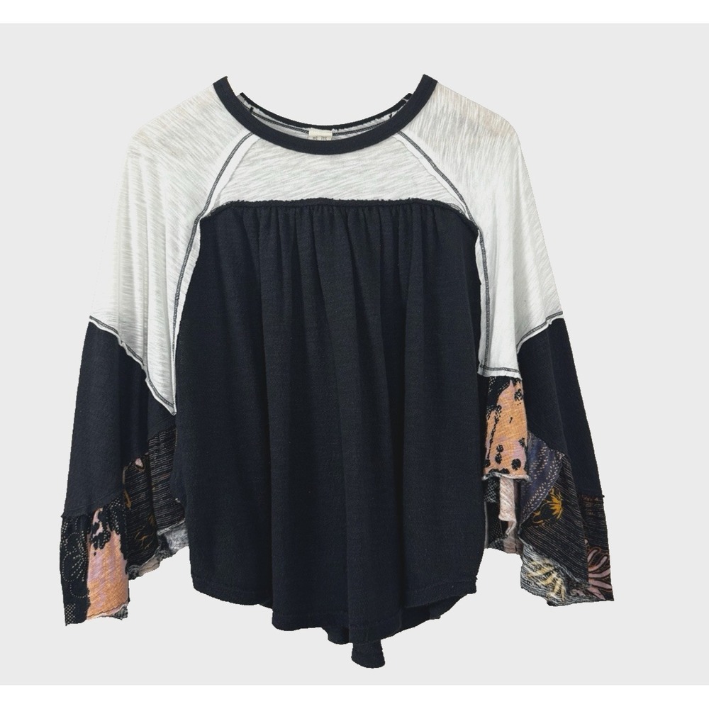 Whimsigoth Free People Butterfly Wings Top XS Boho Festival Boho Flare Sleeve